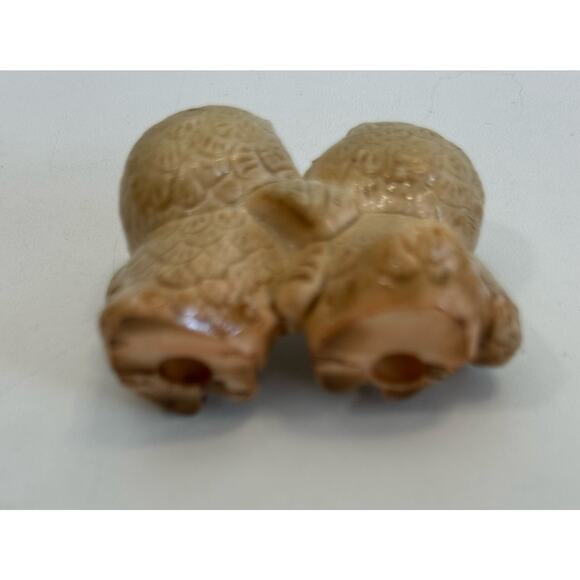 Vintage MCM Miniature Owl Figurine Adorable Acrylic Yellow - Picture 5 of 5